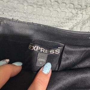 Express Black Sequin skirt and crop top